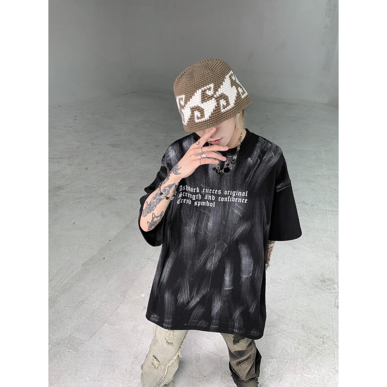 Áo Thun Tay Ngắn Cổ Tròn Dáng Rộng In Họa Tiết Thời Trang Mùa Hè Cho Nam