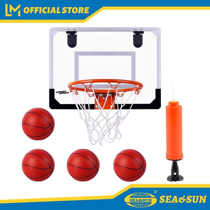 Bộ Vòng Bóng Rổ Mini Gắn Tường / Cửa Ra Vào / Bóng Rổ Kèm 4 Quả Bóng Rổ Trang Trí Phòng Ngủ Cho Bé Và Người Lớn