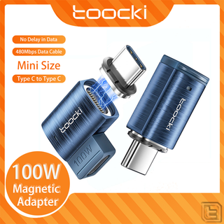 Đầu chuyển đổi từ tính toocki 100w usb type c đực sang usb c cái cho điện thoại / laptop / máy tính bảng