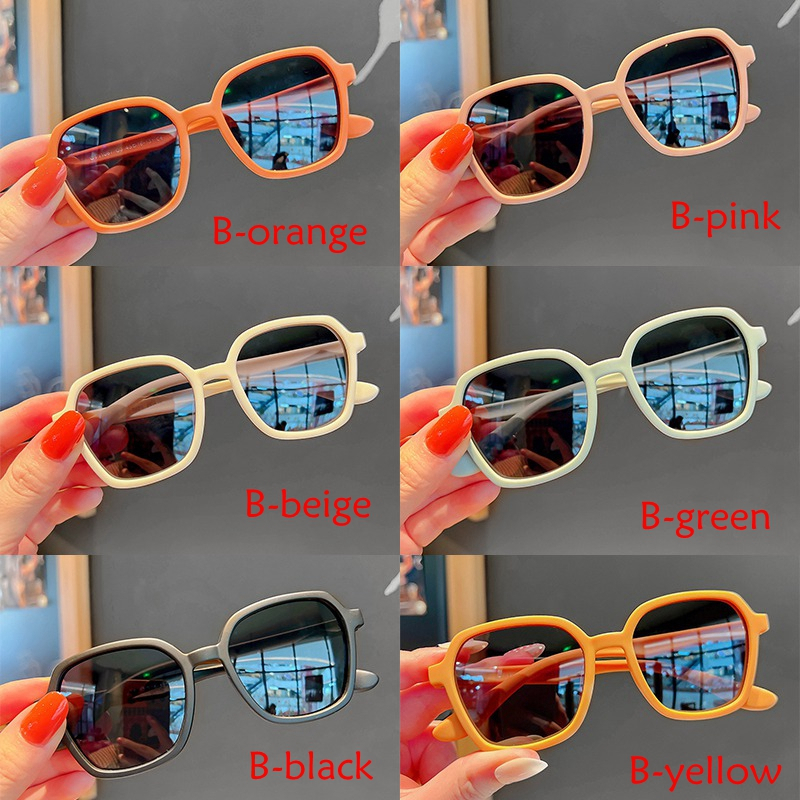 Kính Mát Gọng Vuông Nhiều Màu Sắc Thời Trang Mùa Hè Cho Bé Trai Và Gái