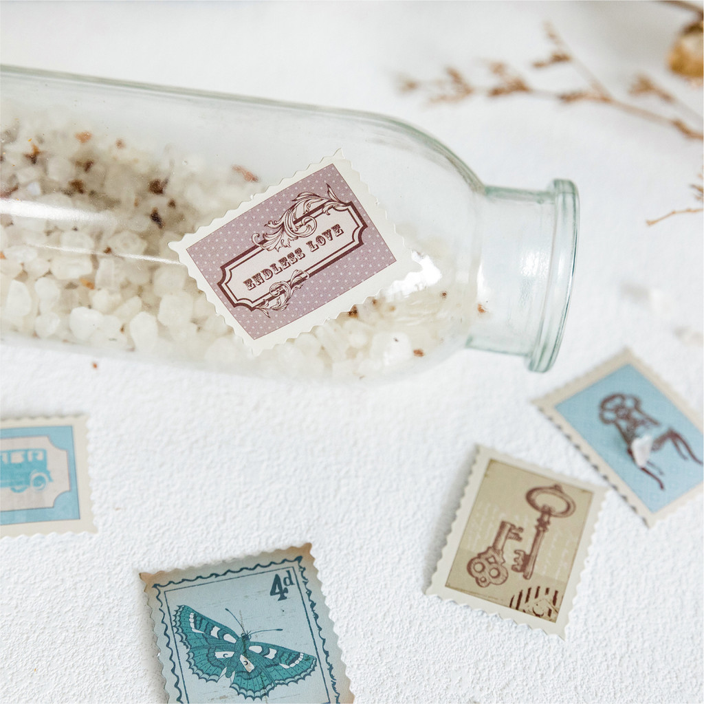 Bộ 46 Hình Dán Tự Nhiên Mini Dùng Trang Trí Thiệp / Quà Tặng C7426