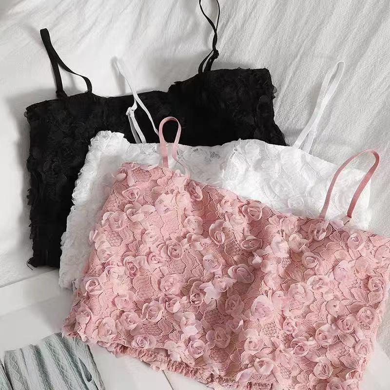 Áo Croptop Hai Dây Họa Tiết Hoa Phong Cách Pháp Thời Trang Mùa Hè Hàng Mới Dành Cho Bạn Nữ