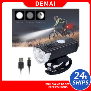 [Mã CLS2403F giảm 30k đơn 150k] Đèn Pha LED Sạc USB Chống Nước Gắn Phía Trước Xe Đạp