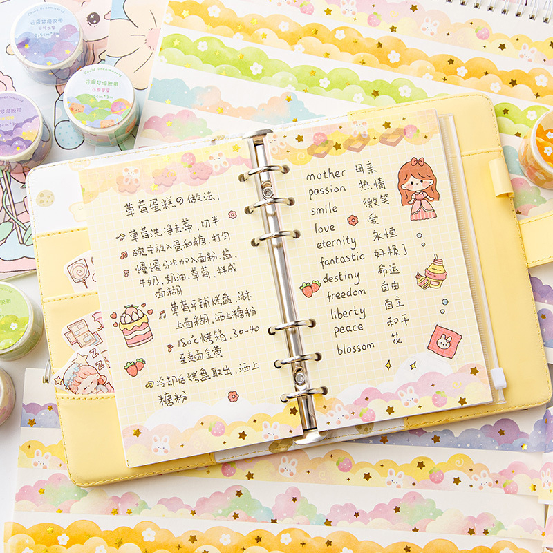 1 Cuộn Băng Keo Washi In Hình Thiên Thần Dùng Trang Trí DIY