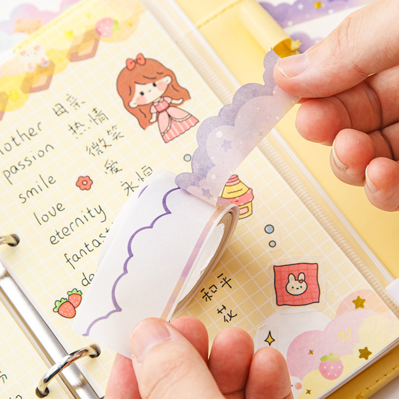 1 Cuộn Băng Keo Washi In Hình Thiên Thần Dùng Trang Trí DIY