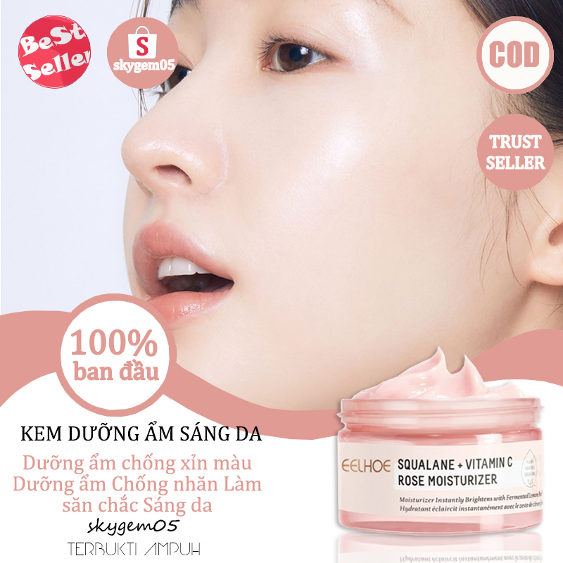 Kem dưỡng ẩm sáng da Squalane + Vitamin C 50g Niacinamide giúp dưỡng trắng da hiệu quả, dưỡng ẩm cho da luôn mềm mại