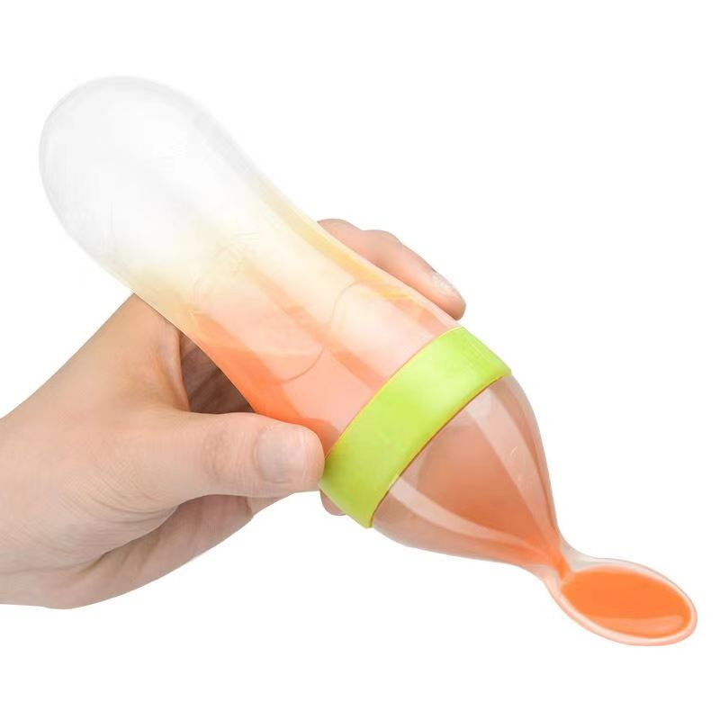 Bình Silicone Đựng Thức Ăn Cho Bé Kèm Muỗng