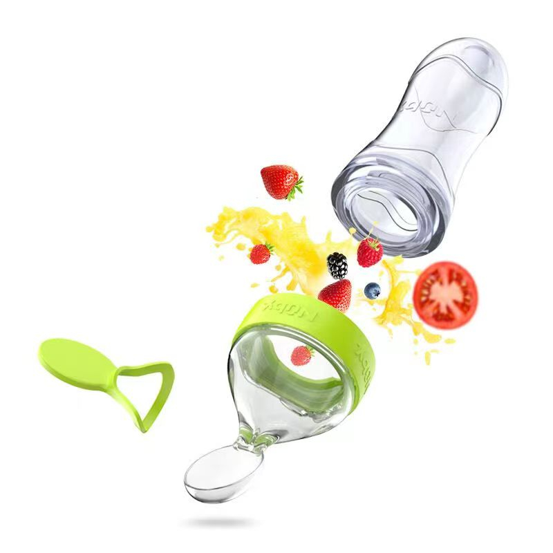 Bình Silicone Đựng Thức Ăn Cho Bé Kèm Muỗng