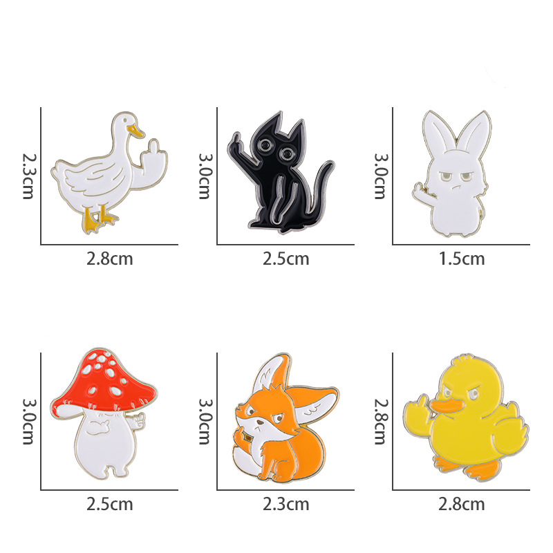 Huy Hiệu Gài Áo Hình Động Vật Đáng Yêu