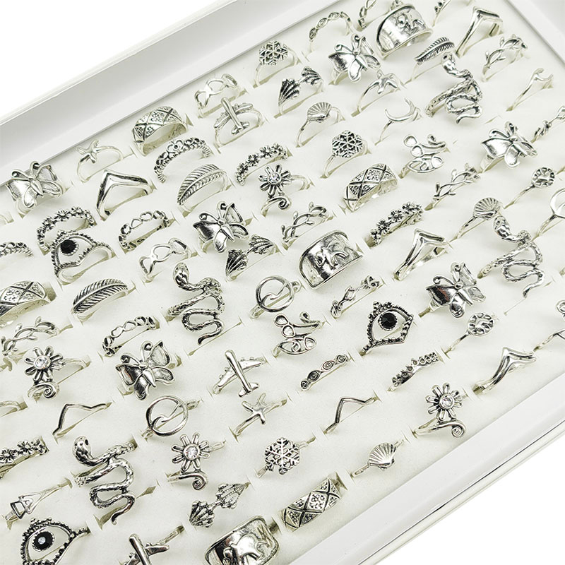 Set 30 Nhẫn Đeo Tay Nhiều Màu Sắc Phong Cách Bohemian Cổ Điển Cho Nữ