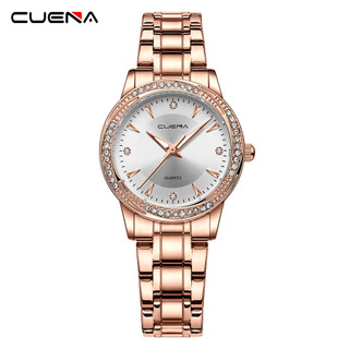 Đồng Hồ quartz CUENA Chống Thấm Nước Chất Liệu Thép Không Gỉ 6070
