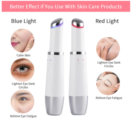 Bút Massage Mắt Mini Bằng Ion Photon Giúp Làm Đẹp Chống Lão Hóa Chống Nếp Nhăn Và Quầng Thâm