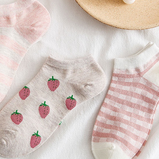 Vớ Cotton Mỏng Cổ Thấp Thời Trang Hàn Quốc Dễ Thương Cho Nữ