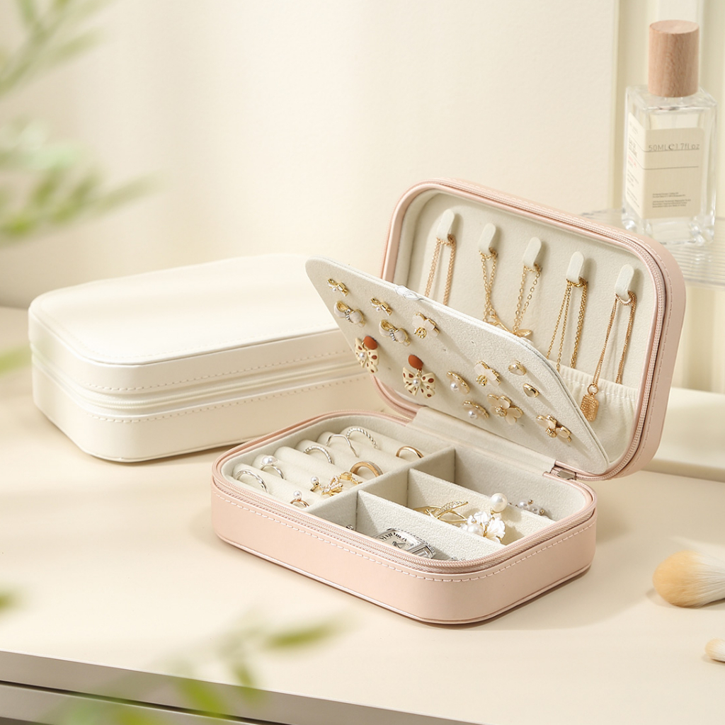 Hộp Đựng Trang Sức Có Khóa Kéo Tiện Dụng