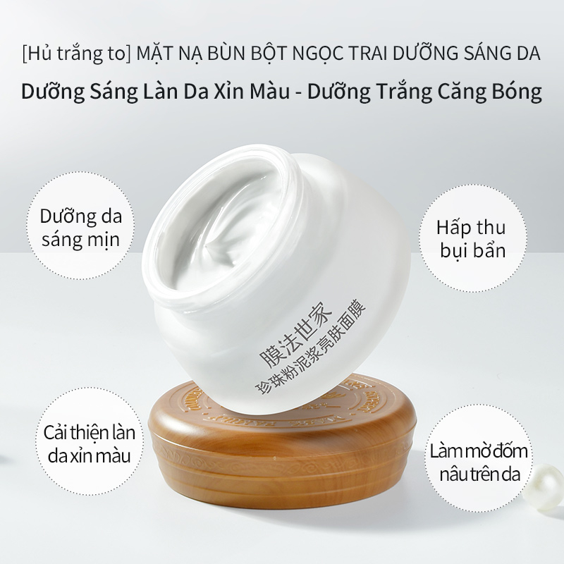 Mặt nạ đất sét MASKFAMILY làm sáng da/ mờ thâm nám/ giảm sắc tố melanin giúp da sáng trắng chăm sóc da mặt 80g