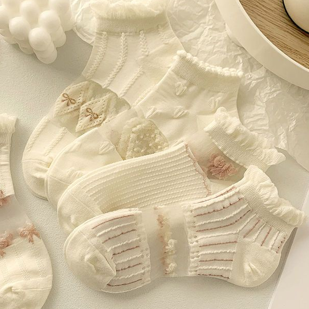 Vớ Thuyền Lụa Pha Lê Mỏng Thoáng Khí Miệng Nông Dễ Phối Đồ Phong Cách Nhật Bản Thời Trang Mùa Hè Cho Nữ