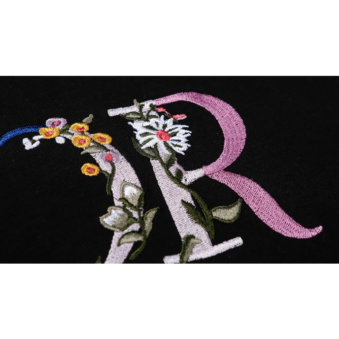 Áo Thun cotton Tay Ngắn Thêu Họa Tiết Dior Thời Trang Mùa Hè Cho Nam Và Nữ