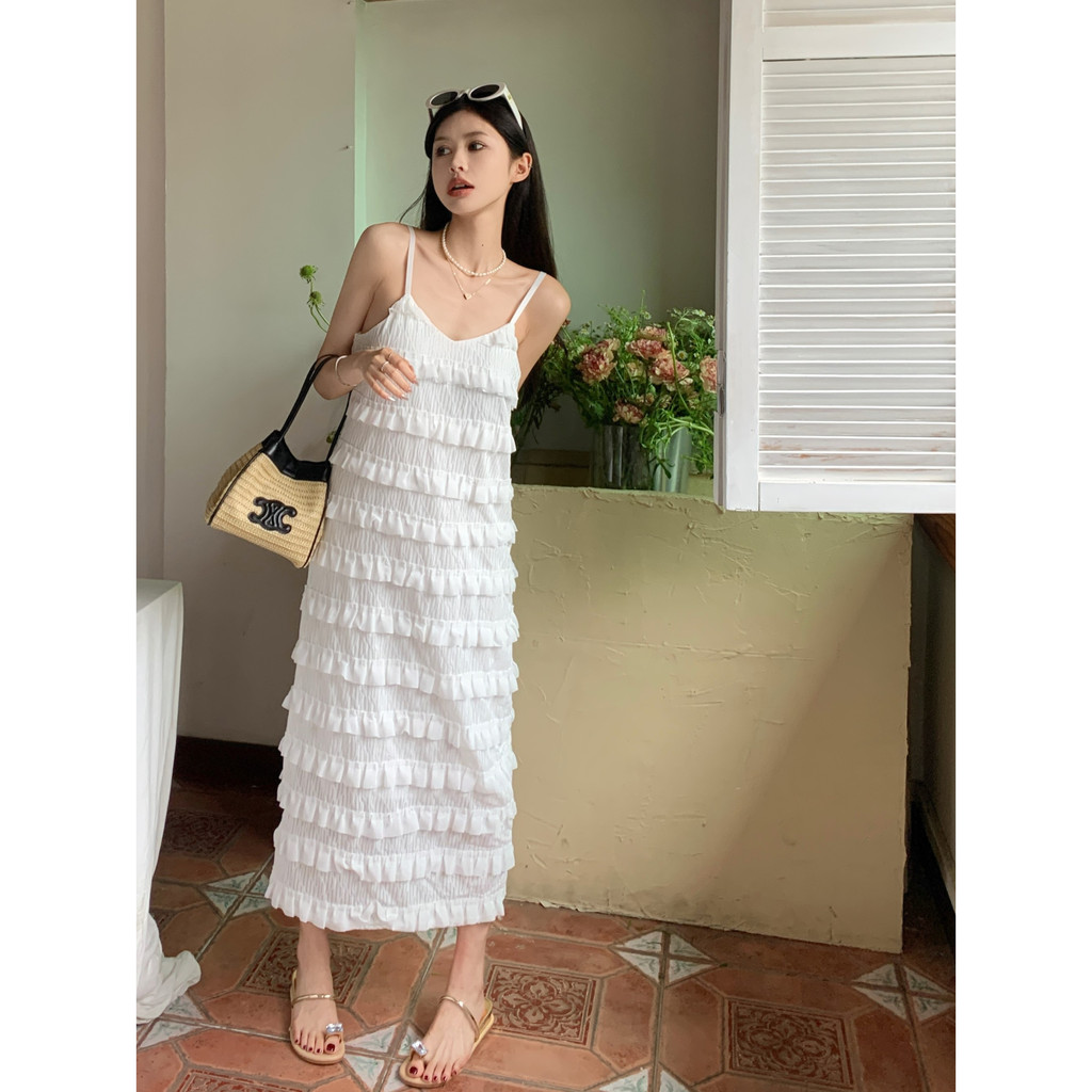 Đầm Dài Không Tay Cổ Chữ V Thời Trang Cho Nữ