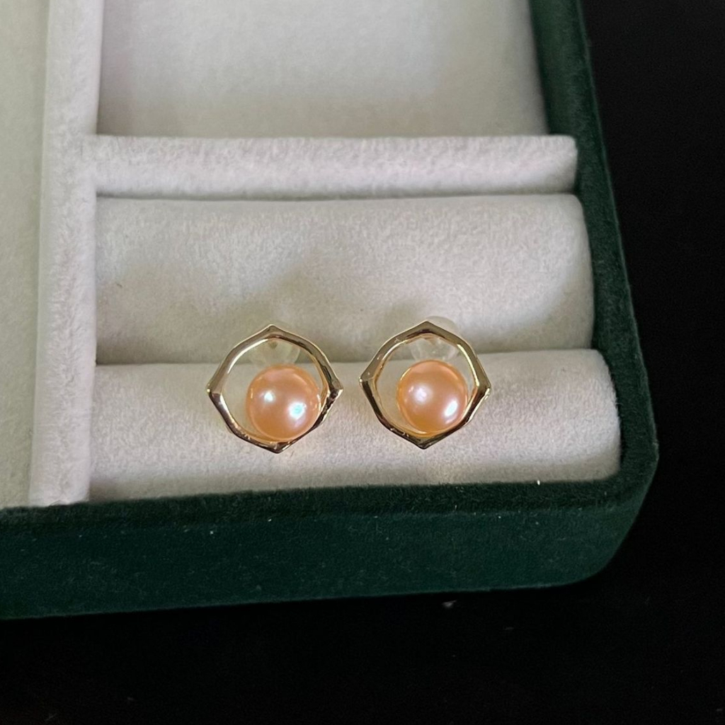 Khuyên Tai Ngọc Trai Nước Ngọt Tự Nhiên Cho Nữ