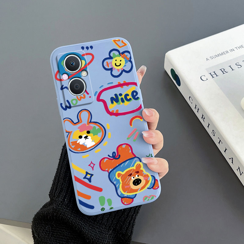 Ốp Điện Thoại Tpu Họa Tiết Chú Thỏ Dễ Thương Cho Oppo A96 / A36 4G Oppo A36 / A76 Oppo A16K Oppo A16E Oppo A16 Oppo A52