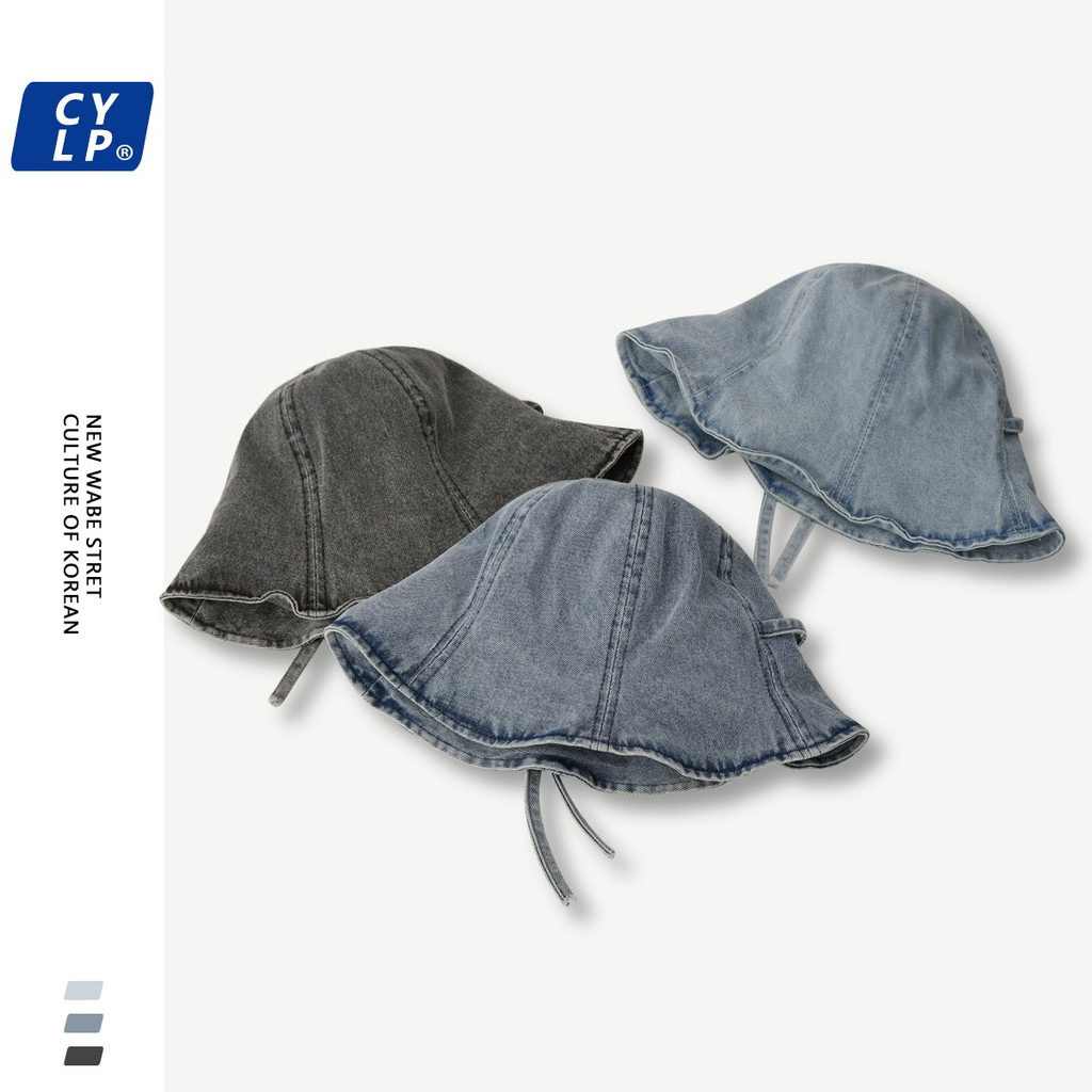 Nón Tai Bèo Denim Đính Nơ Ruy Băng Thời Trang Retro Nhật Bản Cho Nữ