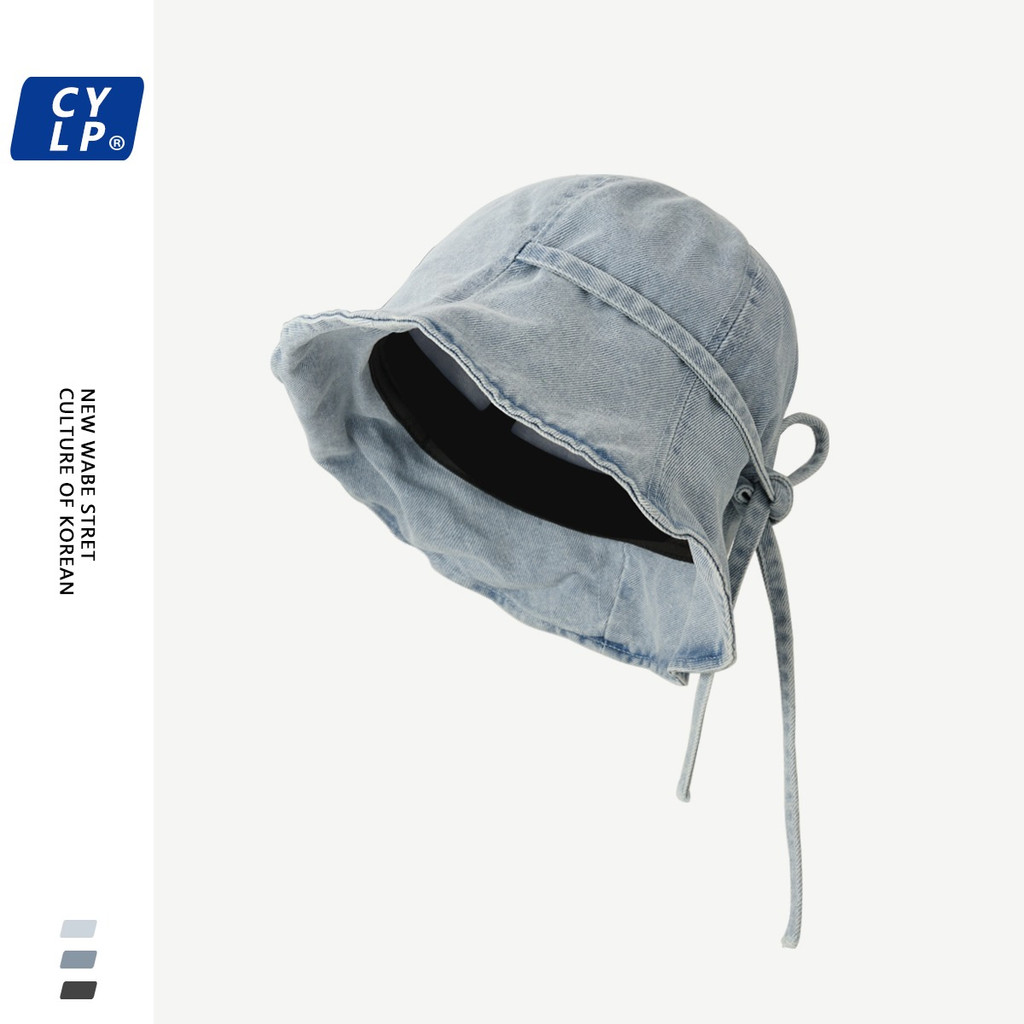 Nón Tai Bèo Denim Đính Nơ Ruy Băng Thời Trang Retro Nhật Bản Cho Nữ