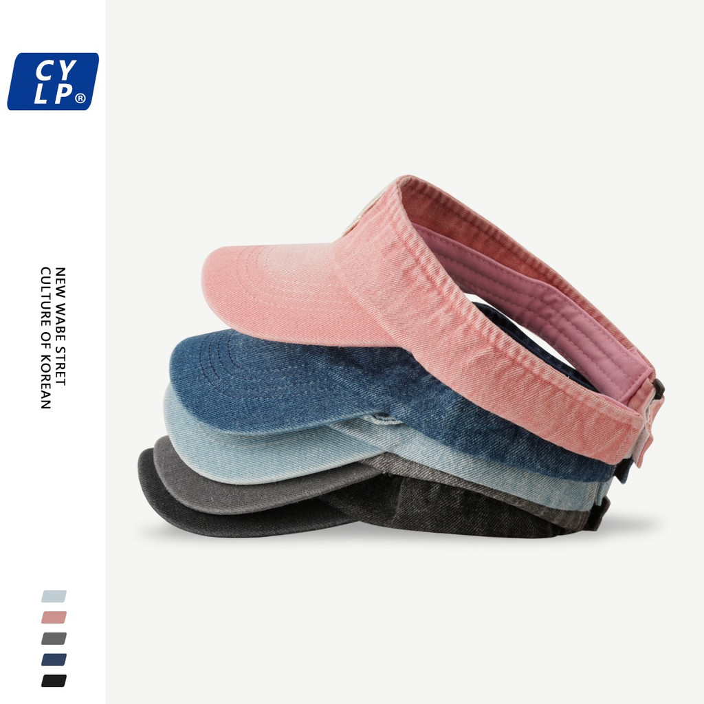 Mũ Lưỡi Trai Denim Chống Nắng Thêu Chữ C Phong Cách Thể Thao Đường Phố Hàn Quốc Cho Nữ
