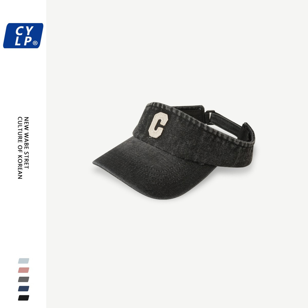 Mũ Lưỡi Trai Denim Chống Nắng Thêu Chữ C Phong Cách Thể Thao Đường Phố Hàn Quốc Cho Nữ