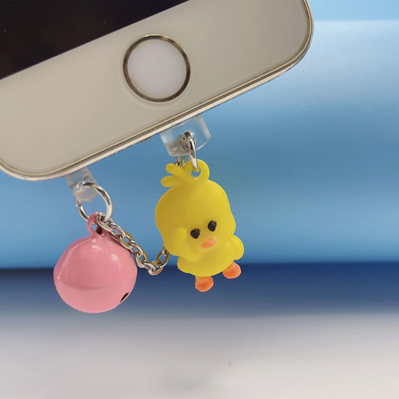 Nút Cắm Chống Bụi Kiểu Hoạt Hình Dễ Thương Cho Cổng Sạc Điện Thoại / Tai Nghe