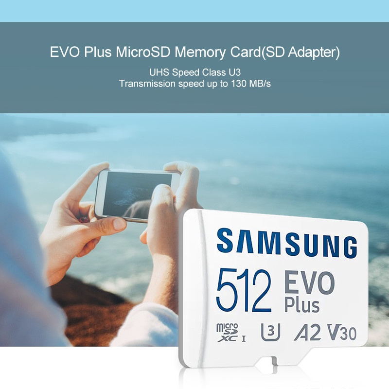 Thẻ Nhớ Micro SDHC Samsung EVO Plus 512GB / 256GB / 128GB / 64GB / 32GB