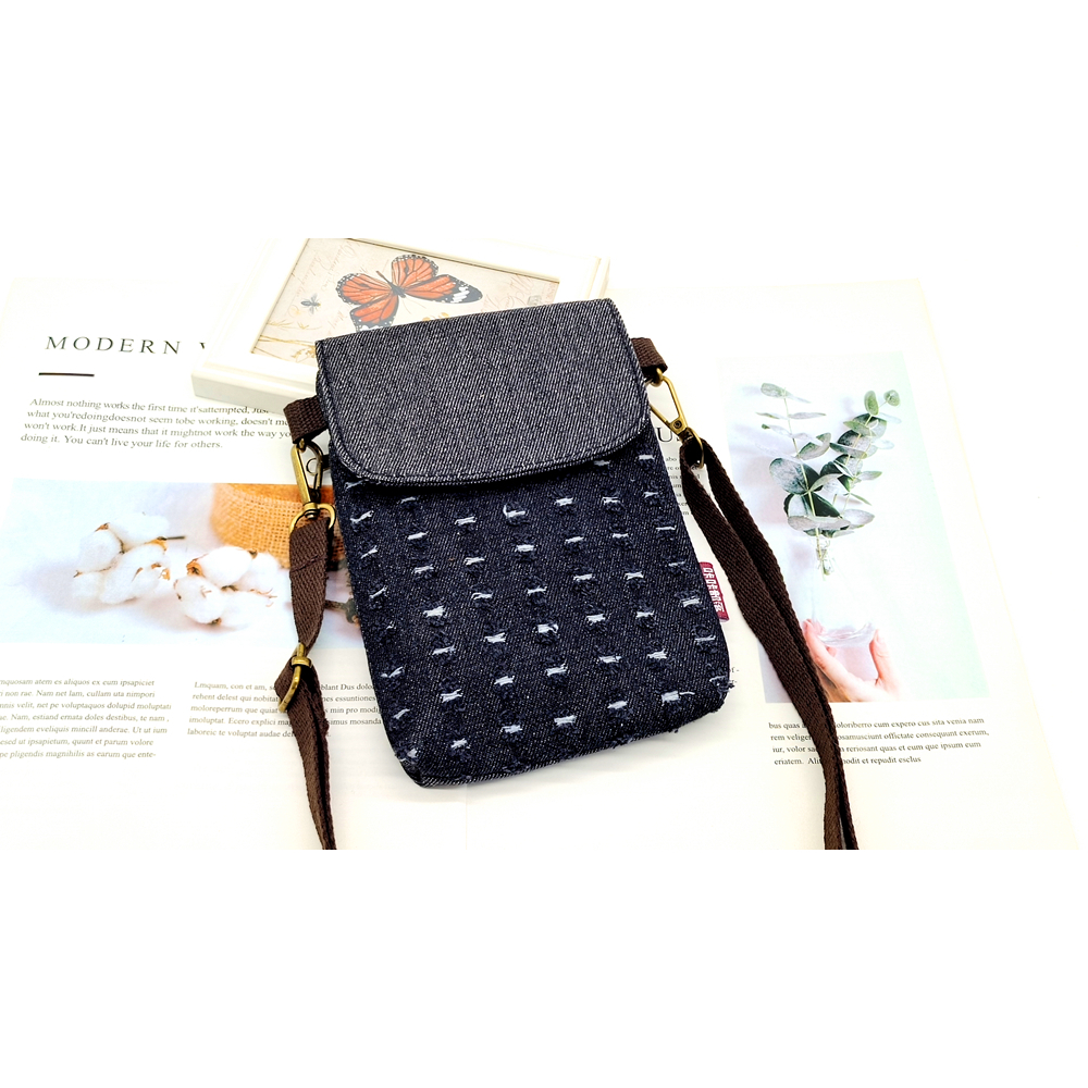 Túi Đeo Chéo Đựng Điện Thoại Bằng Vải Denim Thời Trang Mới 2023