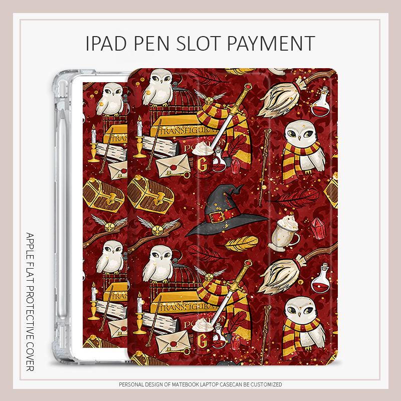 Bao Da Máy Tính Bảng Có Túi Khí Gập Ba Khúc Hình Đũa Thần Harry Potter iPad gen9 air 4 5 mini 1 / 2 / 3 / 4 / 5 / 6 2017 / 2018 pro 10.2 11 gen7 8