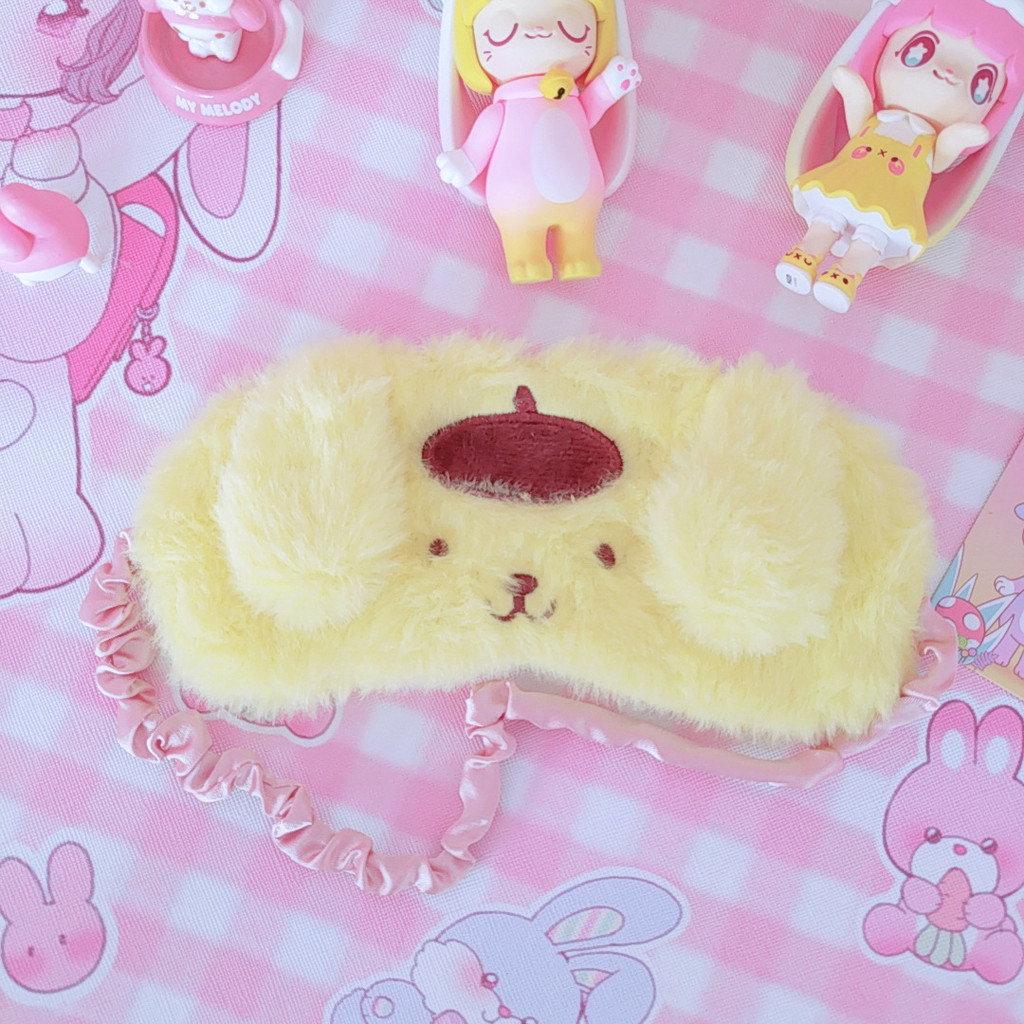 Mặt Nạ Che Mắt Ngủ Họa Tiết Anime Sanrio My Melody Cinnamoroll Kuromi Kittly Nhồi Bông Đáng Yêu Dành Cho Bé Gái