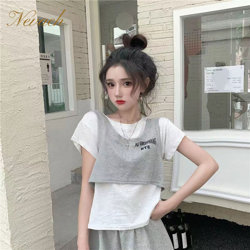 Set Đồ Thể Thao Hai Món Áo Sát Nách Phối Quần Dài Dáng Rộng Thời Trang Mới 2023