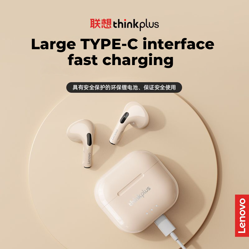 Tai Nghe Bluetooth 5.3 Không Dây Lenovo LP40 PLUS Chống Nước Có Micro Âm Thanh Siêu Trầm Và Phụ Kiện