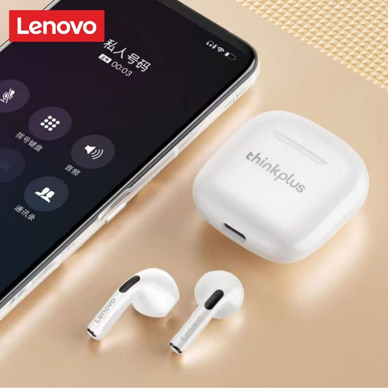 Tai nghe Bluetooth Lenovo LP1 không dây thực sự  HD Stereo Độ trễ thấp Chơi game thể thao có Mic Bluetooth 5.3 Low Latency Earphone Earbuds