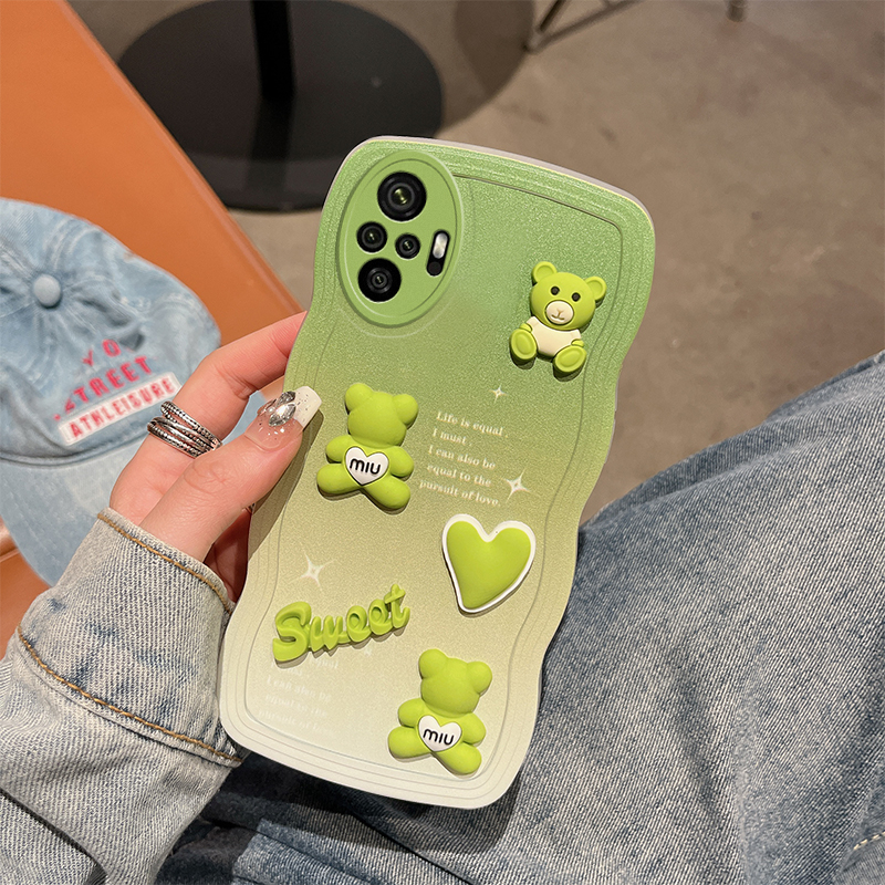 Ốp Điện Thoại Tpu Dẻo Gắn Búp Bê Gấu 3D Xiaomi Redmi Note 10 10s 10 Pro Max Redmi Note 11 Pro 4G 5G Redmi A1 9A 10A Readmi Note 9
