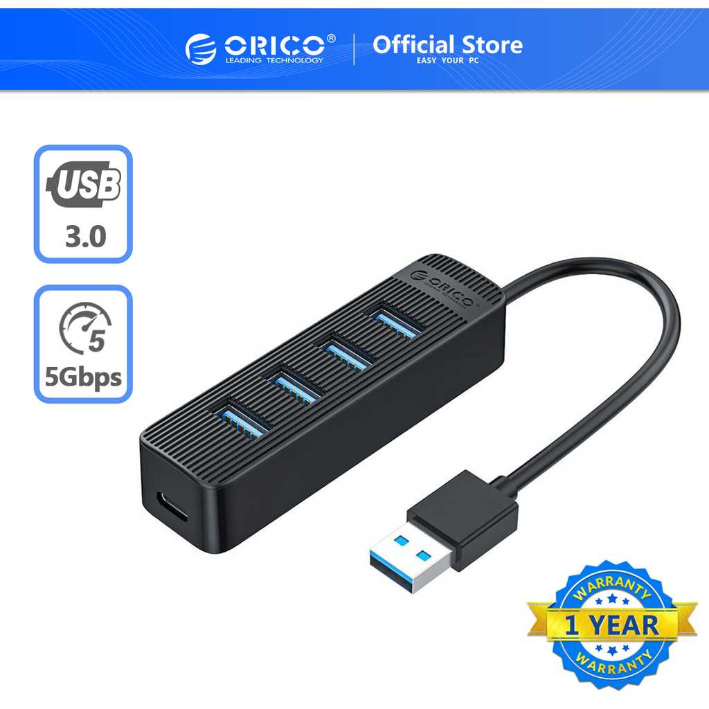 Bộ HUB ORICO TWU32-7A 7 cổng USB 3 0 + 2.0 + cổng nguồn Type-C tốc độ cao cho máy tính PC
