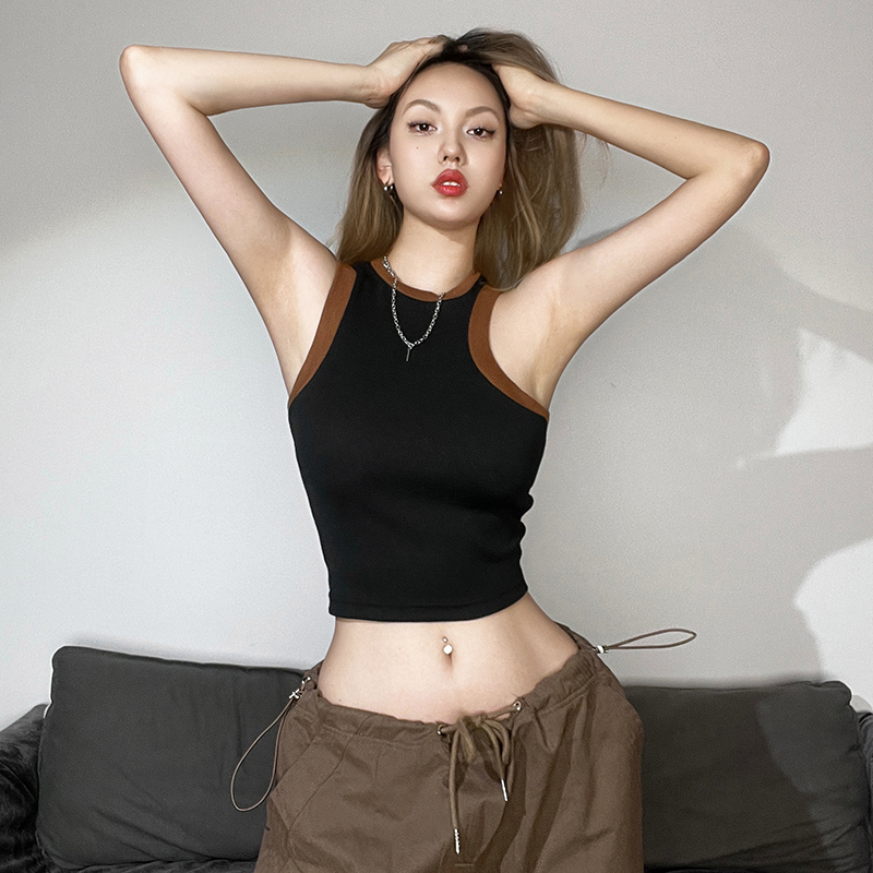 Klalien Áo Sát Nách Cổ Tròn Màu Trơn Mềm Mại Thời Trang Mùa Hè Cho Nữ