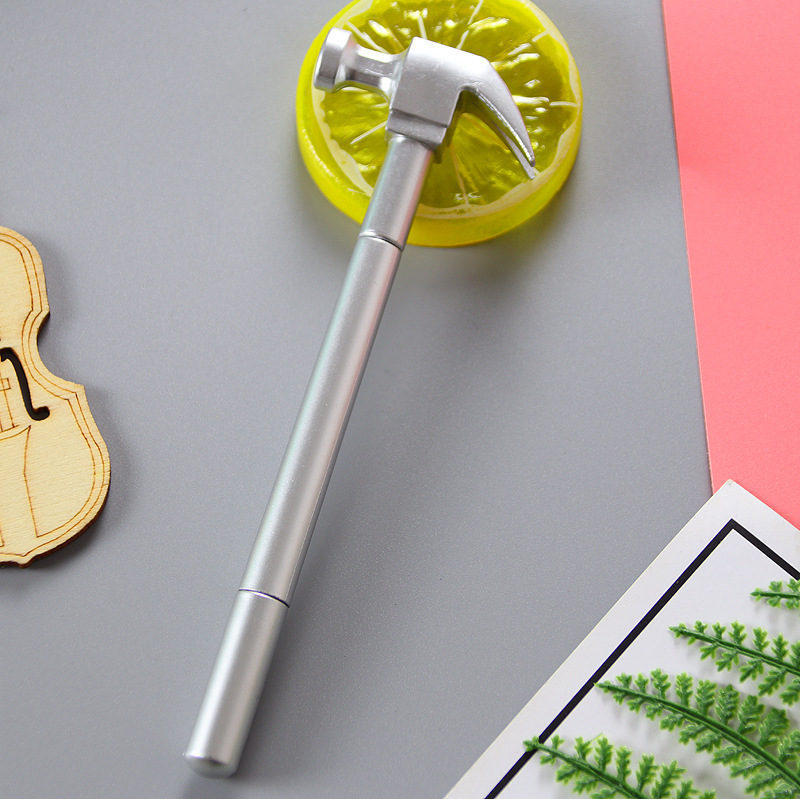 Bút Mực gel Thiết Kế Búa Gắn Búa Bằng Kim Loại Dễ Thương Cho Học Sinh