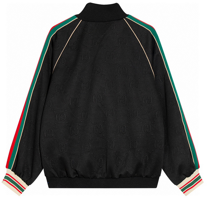 Gucci Áo Khoác cotton Dài Tay Có Khóa Kéo Thêu Họa Tiết Thời Trang Thu Đông Cho Nam Nữ