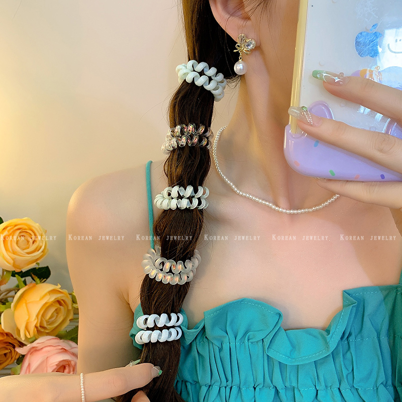 Bộ 4 Dây Cột Tóc Cao Su Co Giãn Thời Trang Mùa Hè 2023