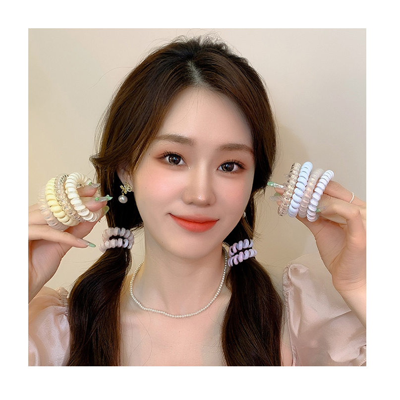 Bộ 4 Dây Cột Tóc Cao Su Co Giãn Thời Trang Mùa Hè 2023