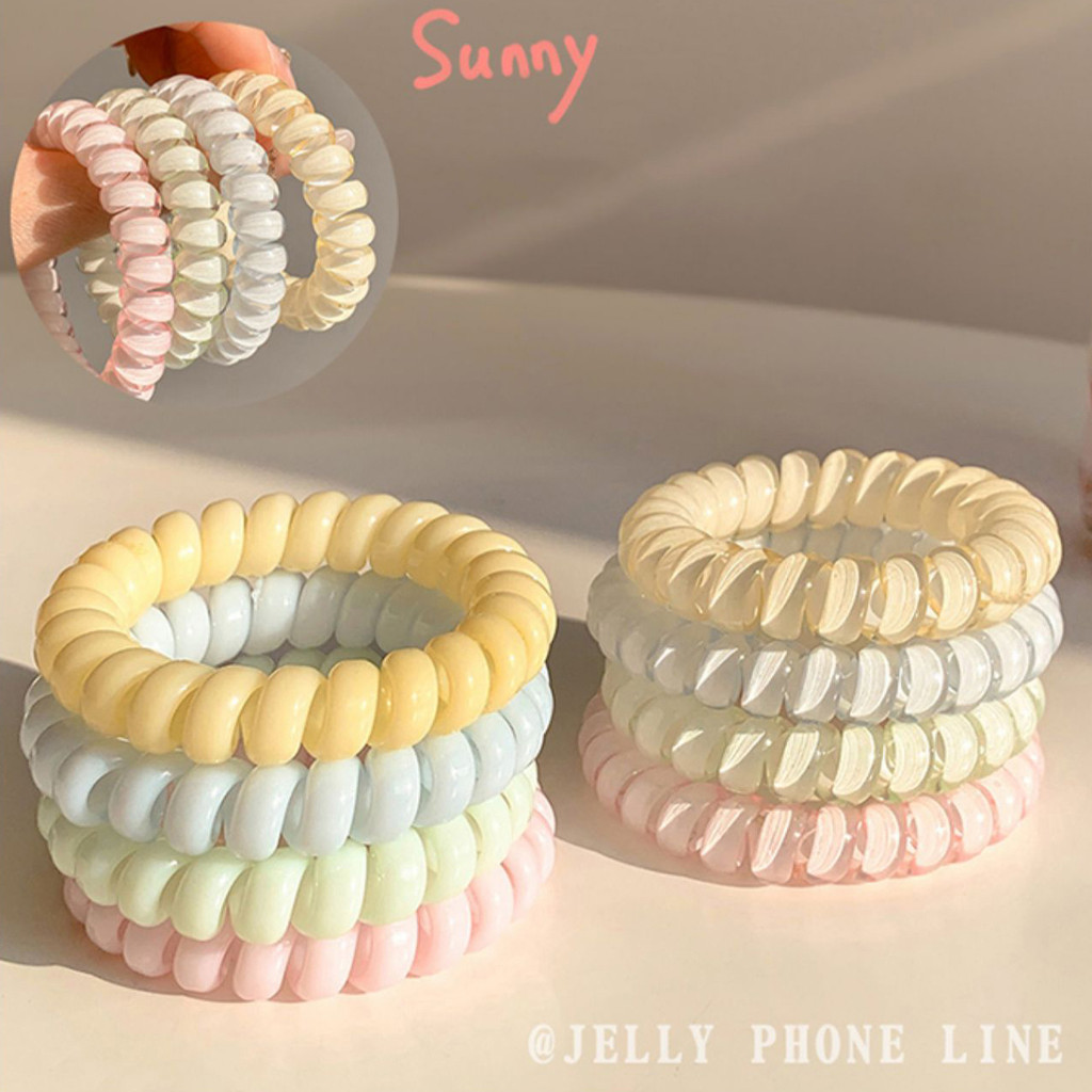 Bộ 4 Dây Cột Tóc Cao Su Co Giãn Thời Trang Mùa Hè 2023