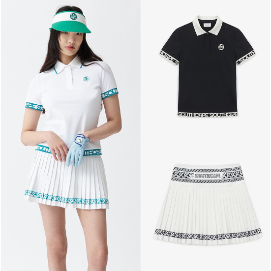 Bộ Đồ Thể Thao Đánh Golf Áo Tay Ngắn Phối Chân Váy Xếp Ly Thoáng Khí Thời Trang Mùa Hè Hàn Quốc Mới 2023