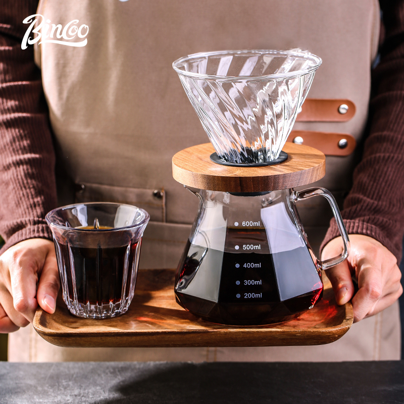 Bincoo Bình Pha Cà Phê Bằng Thủy Tinh Chịu Nhiệt Độ Cao 400ml / 600ml