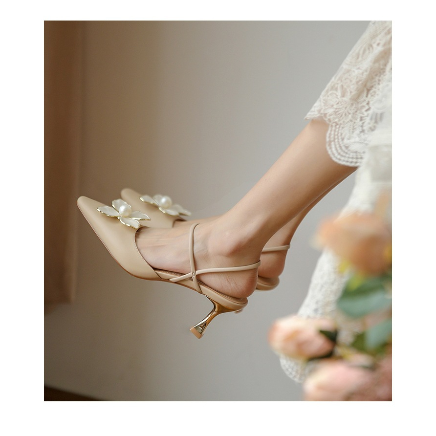 Sandal Cao Gót Mũi Nhọn Thiết Kế Mới Thời Trang Dành Cho Nữ