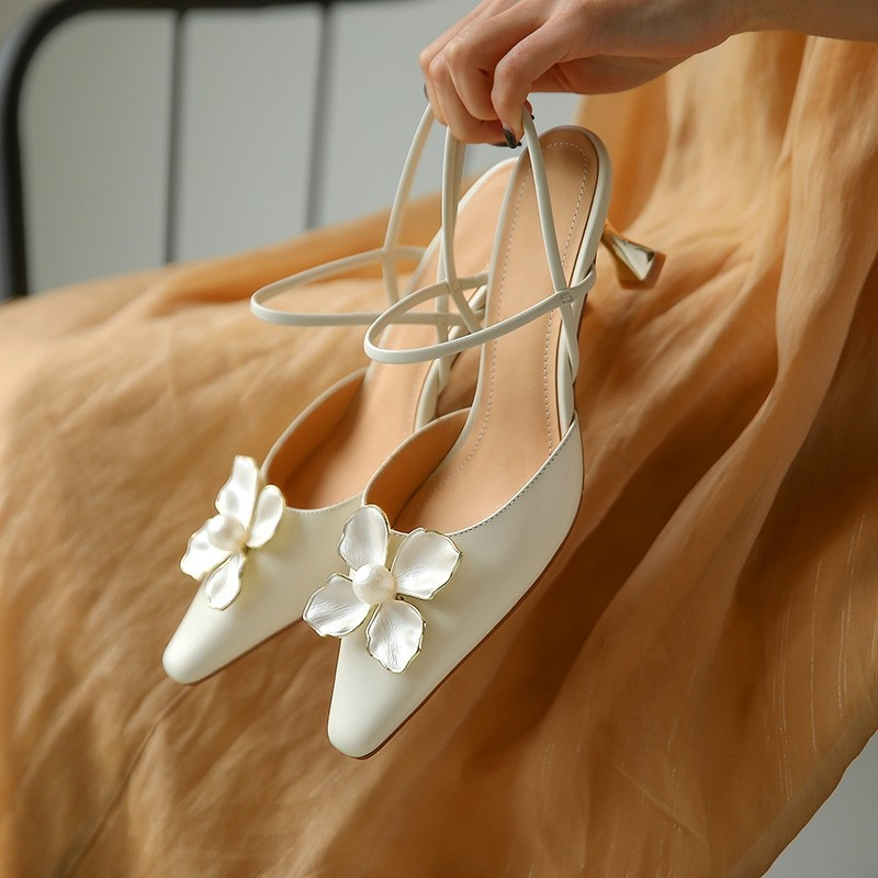 Sandal Cao Gót Mũi Nhọn Thiết Kế Mới Thời Trang Dành Cho Nữ