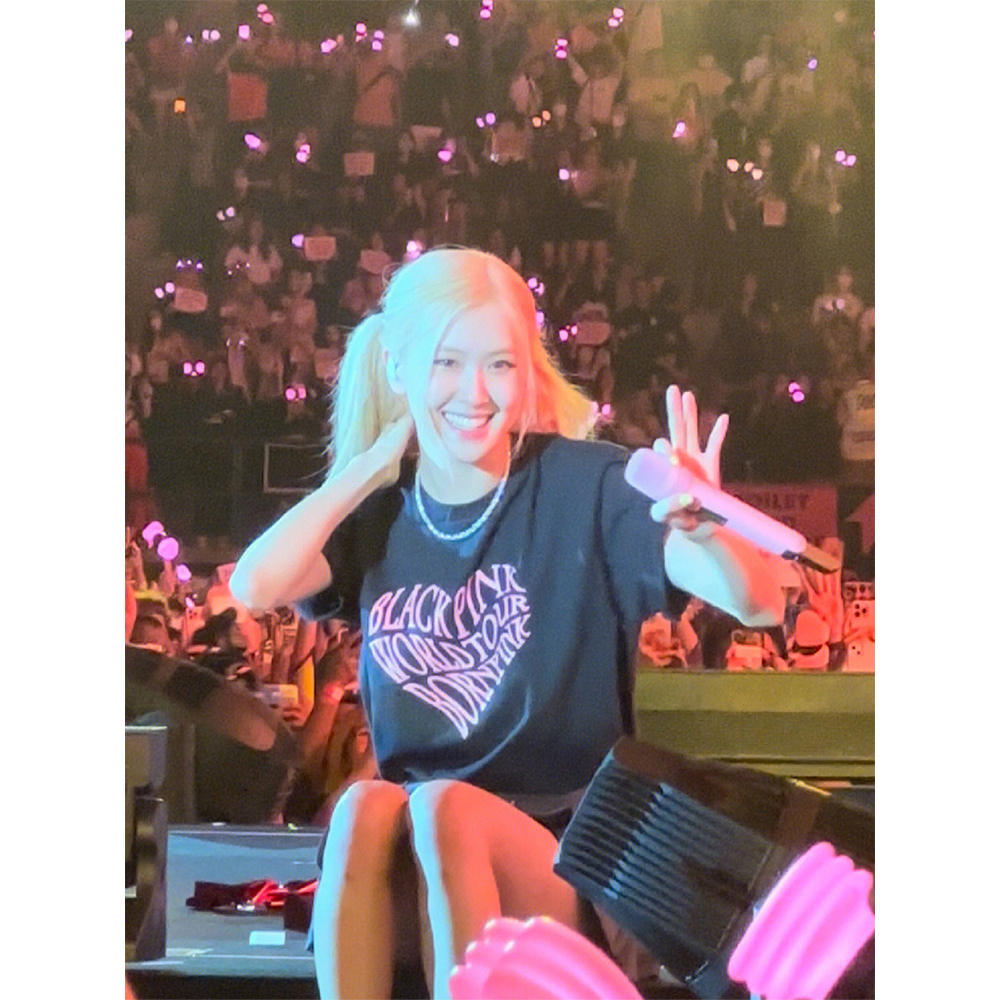 Áo Thun crop Top Cotton Cổ Tròn In Chữ Blackpink - Rose Lisa Jisoo Jennie Thời Trang Mùa Hè Dành Cho Nữ