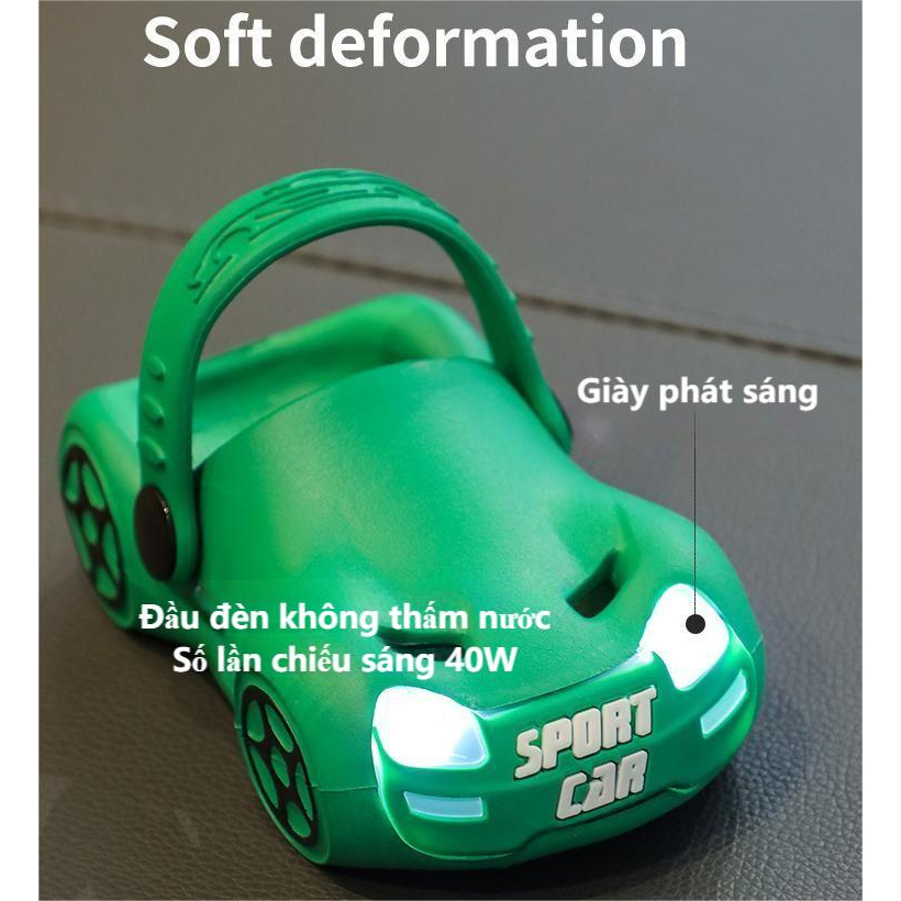 🔥Shiny sandals Không thấm nước chống trượt ánh sáng ban đêm dẫn dép trẻ em phát sáng 40W lần